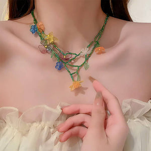 VILZSTUDIOS Layered floral necklace from VILZSTUDIOS