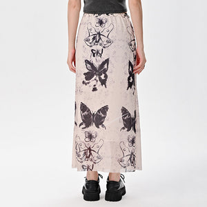 VILZSTUDIOS Fashionable butterfly maxi skirt for streetwear style