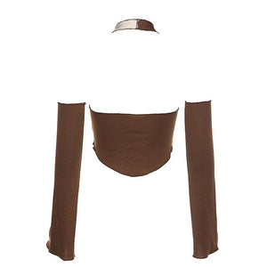 VILZSTUDIOS Stylish halter top and gloves set