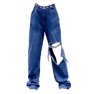VILZSTUDIOS Worn baggy denim jeans for streetwear fashion