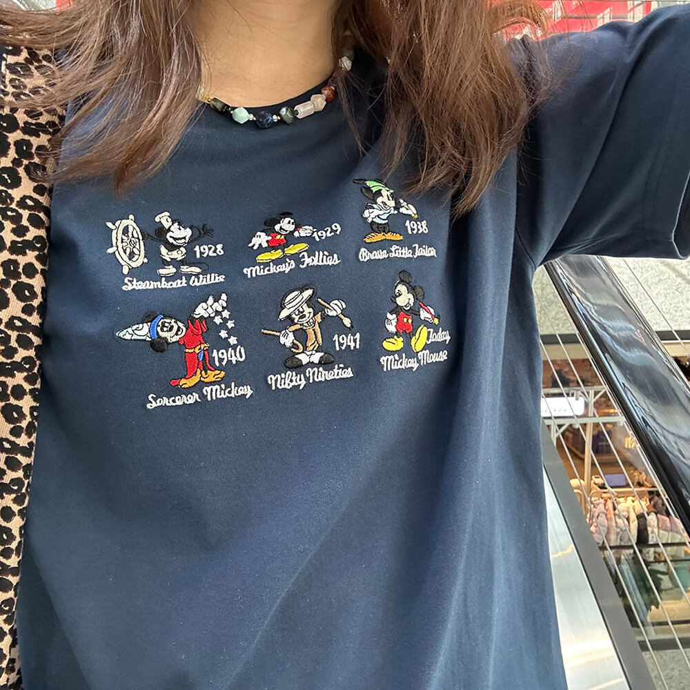 VILZSTUDIOS Oversized cartoon evolution t-shirt in navy cotton