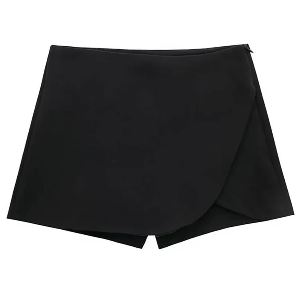 VILZSTUDIOS Asymmetrical mini skort with hidden shorts for comfort