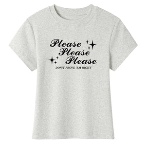 VILZSTUDIOS Trendy Y2K Baby cropped graphic tee with printed quote