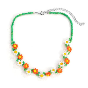 VILZSTUDIOS Floral beaded choker accessory