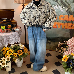 VILZSTUDIOS Y2K floral print oversized shirt