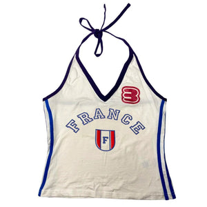 VILZSTUDIOS Retro style halter top with France lettering