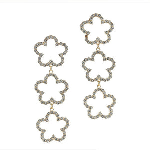 VILZSTUDIOS Stylish drop earrings with rhinestones