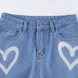 VILZSTUDIOS Y2K graffiti high-waist wide jeans for streetwear fashion