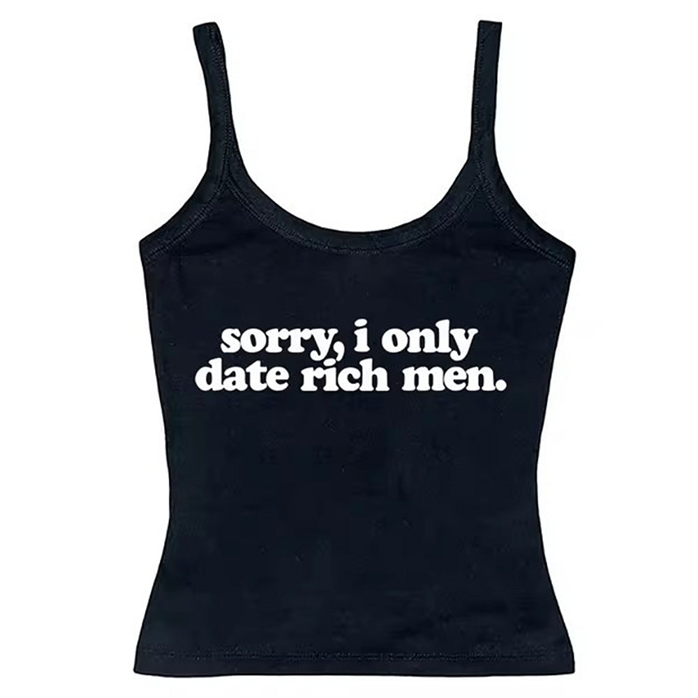 VILZSTUDIOS Y2K graphic cami tank top with statement text