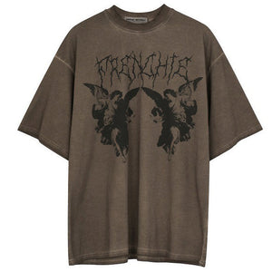 VILZSTUDIOS Y2K Grunge Aesthetic T-Shirt with angel graphics