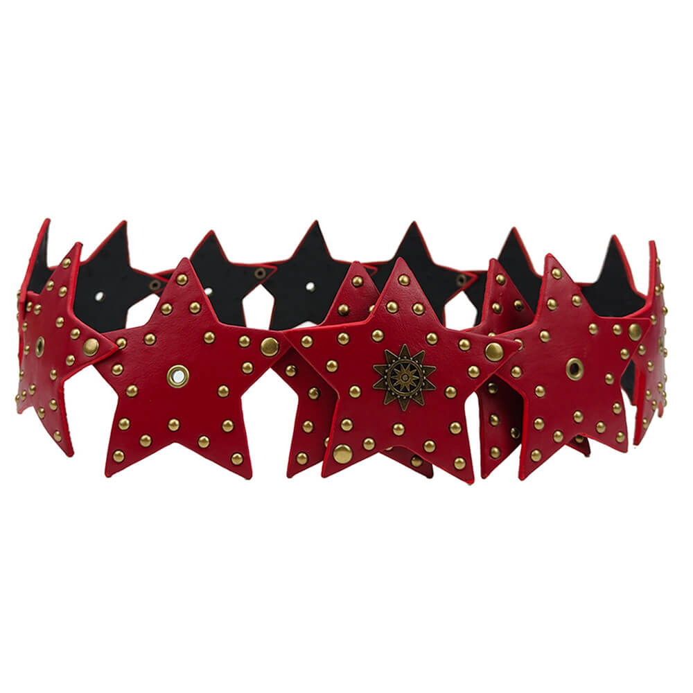VILZSTUDIOS Y2K star-shaped studded hip belt in vegan leather