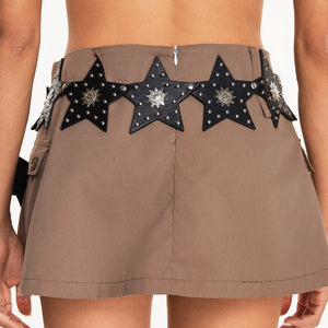 VILZSTUDIOS Y2K star-shaped studded hip belt in vegan leather