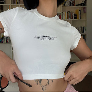 VILZSTUDIOS Y2K hot wheels cropped top from VILZSTUDIOS