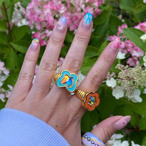 VILZSTUDIOS Stylish chunky ring with butterfly design