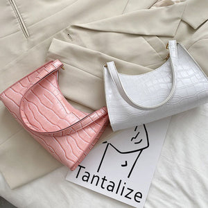 VILZSTUDIOS Stylish mini baguette bag with shoulder strap and zip closure