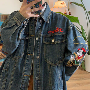 VILZSTUDIOS Embroidered denim jacket for streetwear fashion