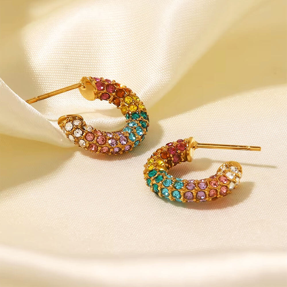 VILZSTUDIOS Colorful gemstone earrings for a stylish accessory