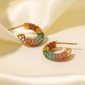 VILZSTUDIOS Colorful gemstone earrings for a stylish accessory