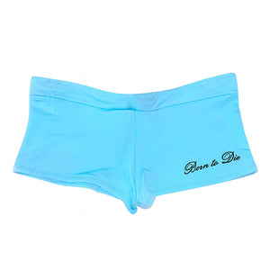 VILZSTUDIOS Y2K graphic micro shorts with bold lettering