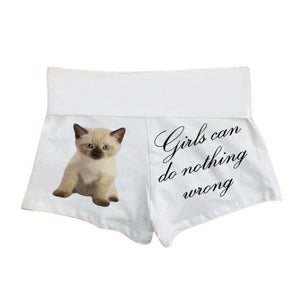 VILZSTUDIOS Cute kitten print shorts