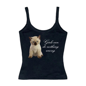 VILZSTUDIOS Stylish tank top with kitten print