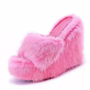 VILZSTUDIOS Faux fur sandals from VILZSTUDIOS