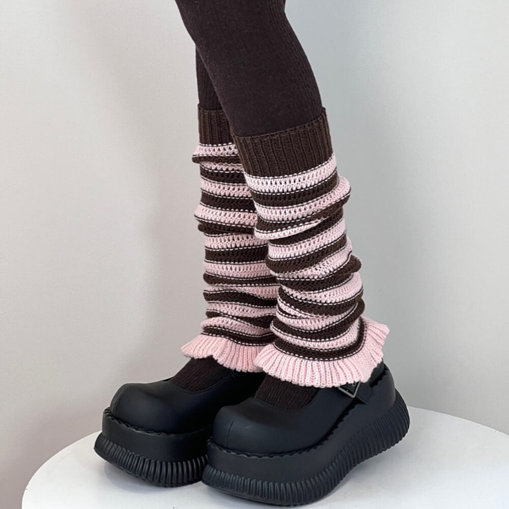VILZSTUDIOS striped leg warmers from VILZSTUDIOS