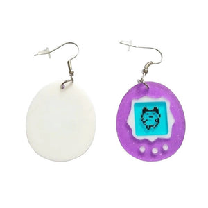 VILZSTUDIOS Tamagotchi-shaped earrings in acrylic material