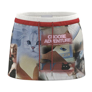 VILZSTUDIOS Y2K kitten graphic mini skirt