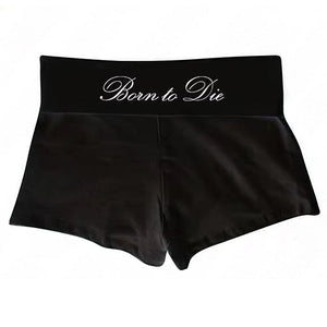 VILZSTUDIOS Y2K micro shorts with bold graphic design
