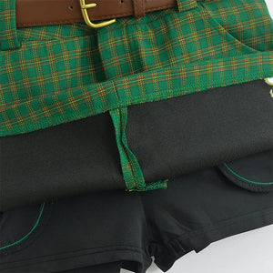 VILZSTUDIOS Fashionable plaid mini skirt for stylish outfits