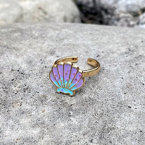 VILZSTUDIOS Stylish shell fidget ring for relaxation and focus