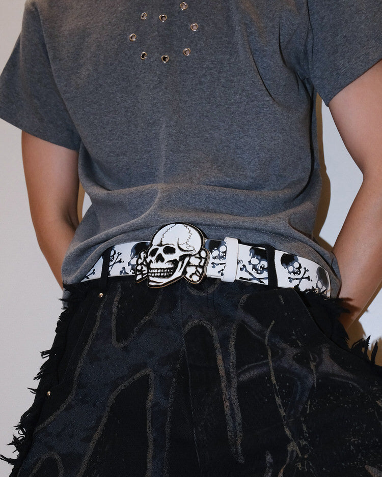 VILZSTUDIOS Stylish skull buckle belt for streetwear fashion