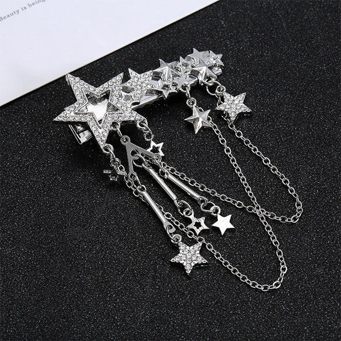 VILZSTUDIOS Rhinestone hair clip with star design