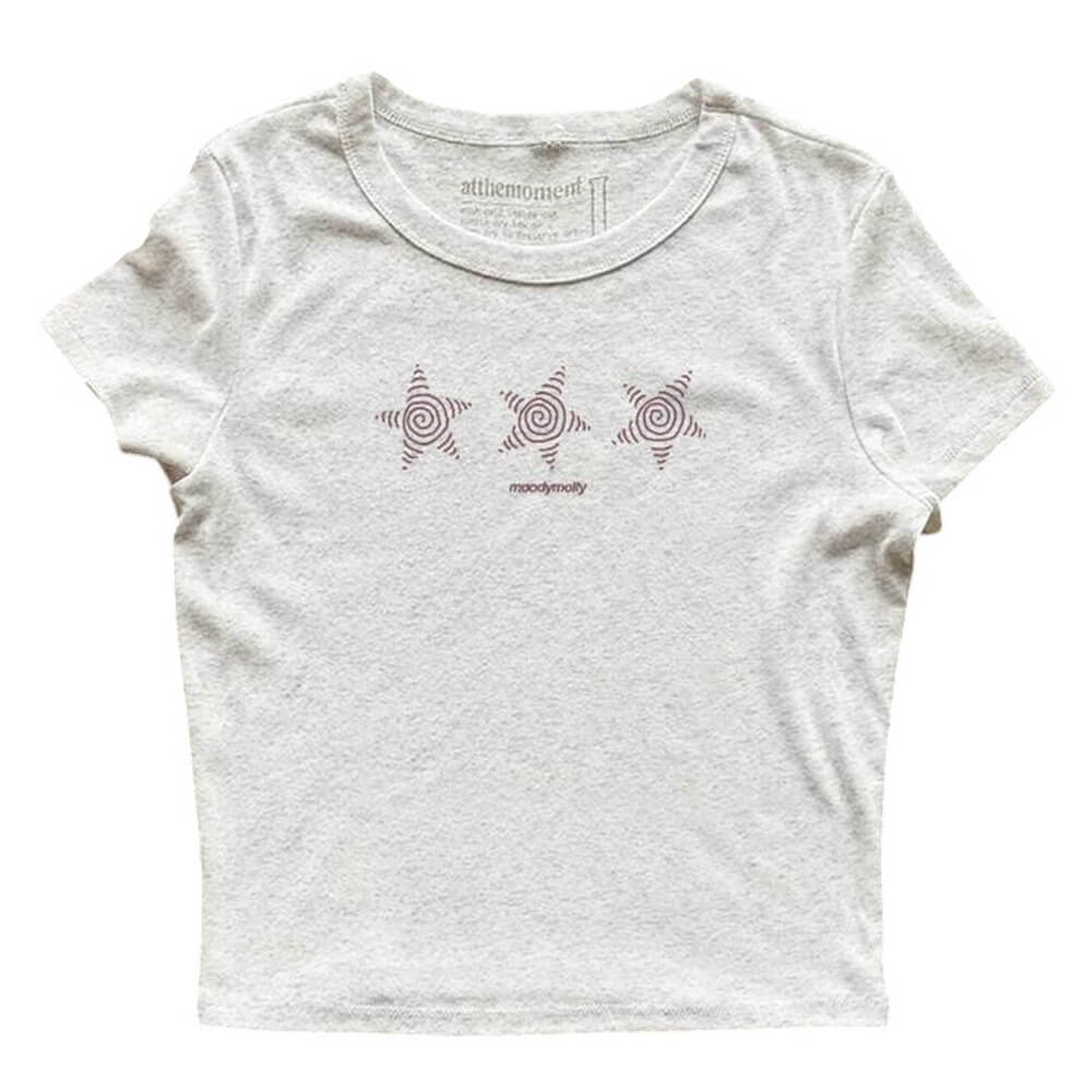 VILZSTUDIOS Y2K star print crop tee for streetwear fashion