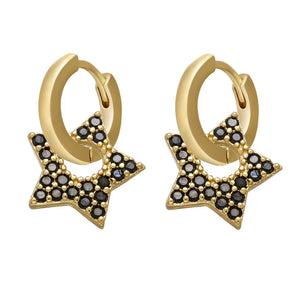 VILZSTUDIOS Stylish star-shaped earrings with rhinestone accents