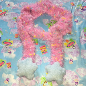 VILZSTUDIOS Colorful Y2K scarf with star design