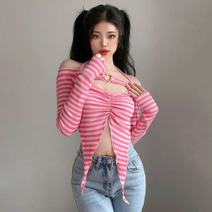 VILZSTUDIOS Striped casual top from VILZSTUDIOS