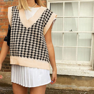 VILZSTUDIOS Yarn-dyed check patterned vest from VILZSTUDIOS