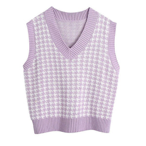 VILZSTUDIOS Yarn-dyed check patterned vest from VILZSTUDIOS