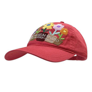VILZSTUDIOS Floral embroidered cap with adjustable strap