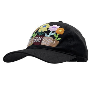 VILZSTUDIOS Floral embroidered cap with adjustable strap