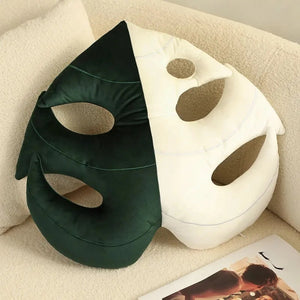 VILZSTUDIOS Green Leaf Plush Cushions