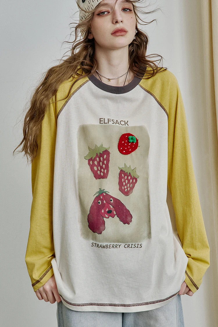 VILZSTUDIOS Strawberry Crisis Long Sleeve Top