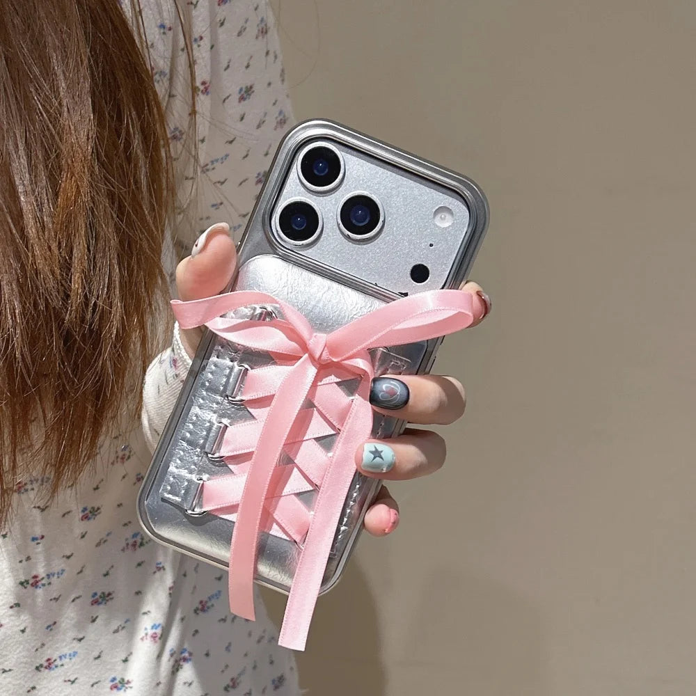 VILZSTUDIOS Fashionable ballet bow lace Phone Case