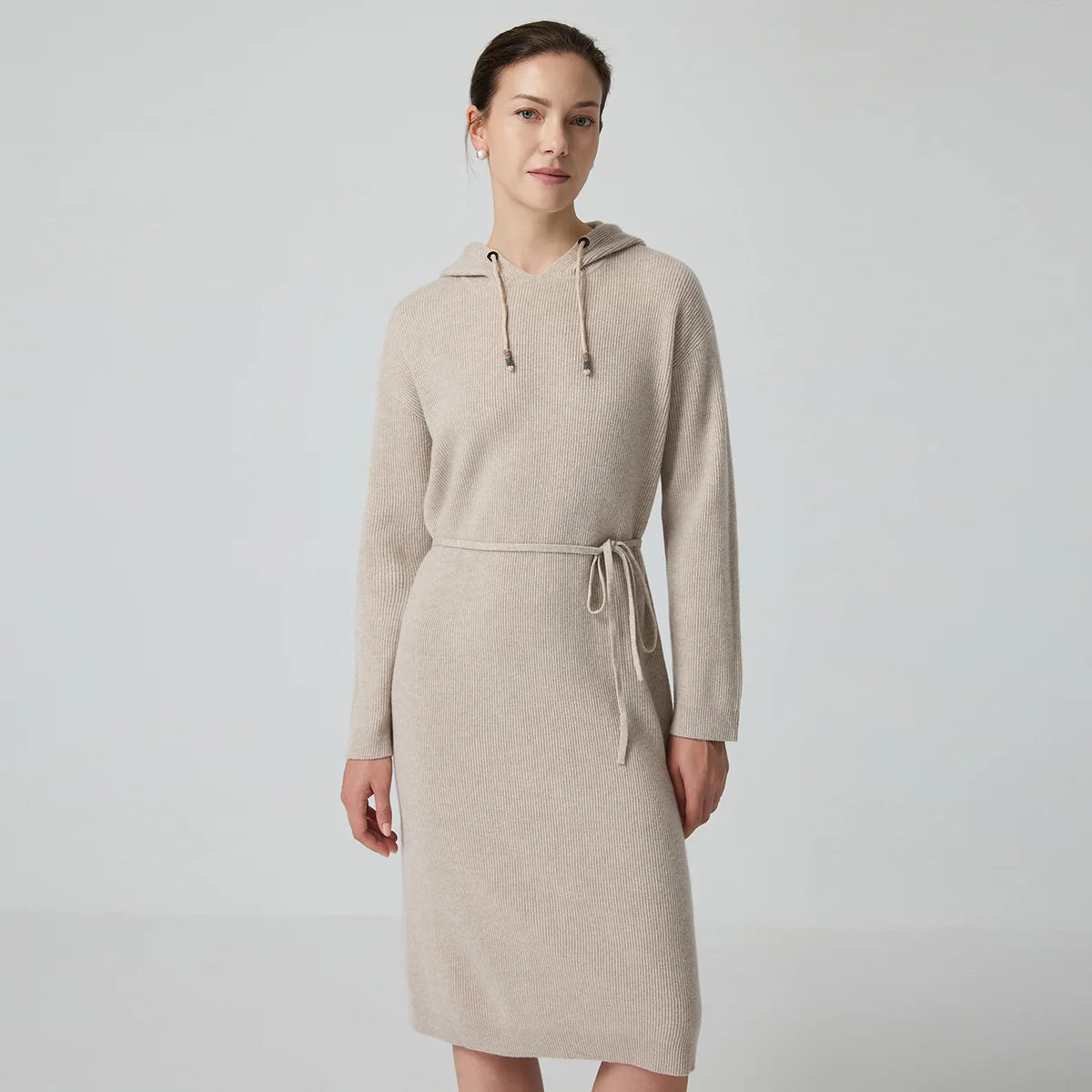 VILZSTUDIOS Casual Wool Midi Dress