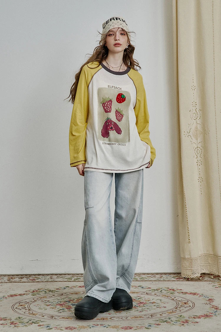 VILZSTUDIOS Strawberry Crisis Long Sleeve Top