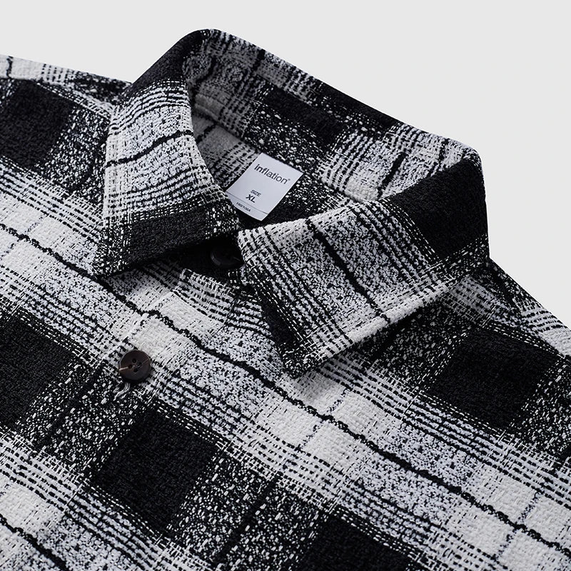 VILZSTUDIOS Plaid Woolen Jacket Mens Shirt