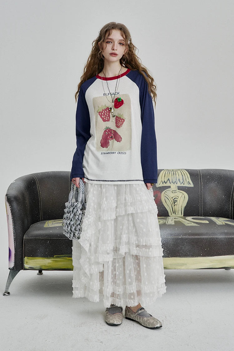 VILZSTUDIOS Strawberry Crisis Long Sleeve Top