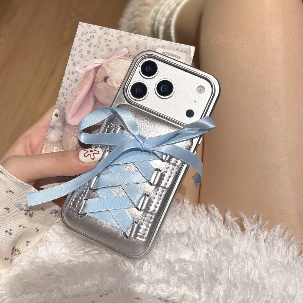 VILZSTUDIOS Fashionable ballet bow lace Phone Case